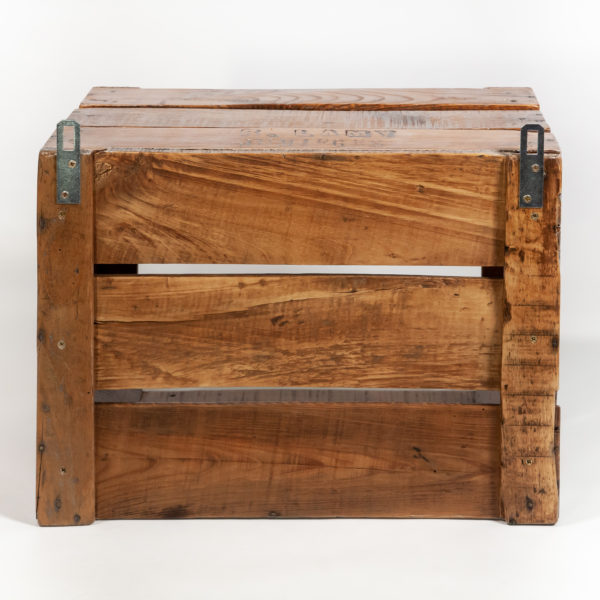 Étagère ancienne caisse bois massif upcycling meuble écoresponsable