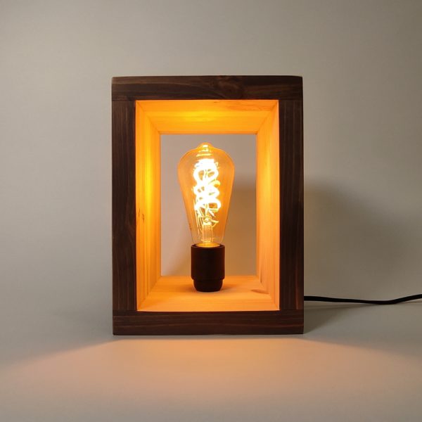 Lampe de créateur design en bois massif pour ambiance chaleureuse