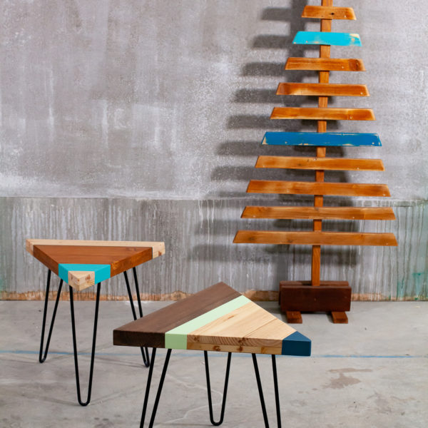 Sapins de Noël écoresponsables en bois recyclé