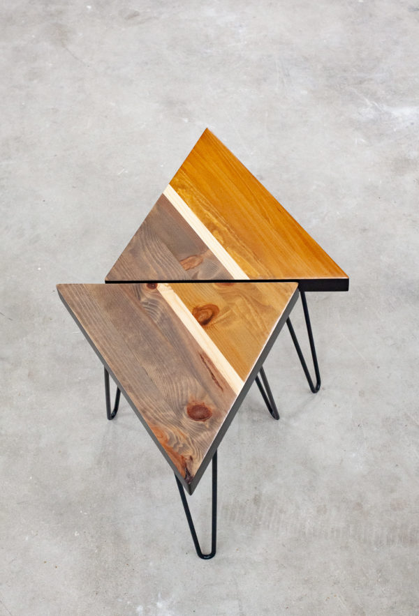 Tables d'appoint écoresponsables bois massif design